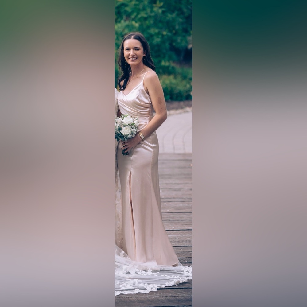 Birdy Grey Catherine Bridesmaid Dress - Silky Satin - Champagne